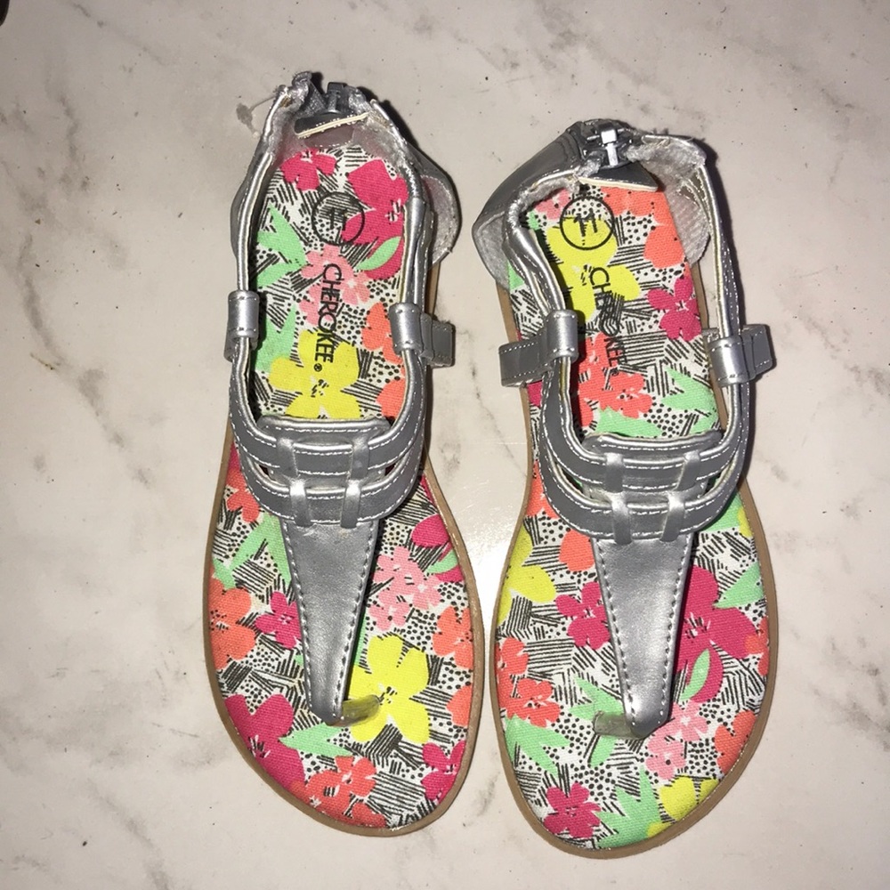 silver kid Sandals